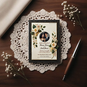 Einladung zu Luxuriösen Schwarz-Gold-Hochzeiten