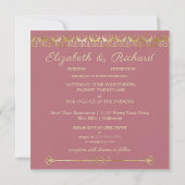Einladung zu Luxury Gold Hochzeit (Rückseite)