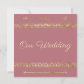 Einladung zu Luxury Gold Hochzeit (Vorderseite)