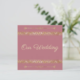Einladung zu Luxury Gold Hochzeit