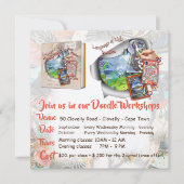 Einladung zu meinem Doodle-Workshop (Vorderseite)