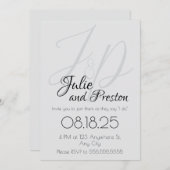 Einladung zu Minimalistischen Hochzeiten (Vorne/Hinten)