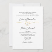 Einladung zu Minimalistischen Schwarz-weißen Hochz (Vorderseite)