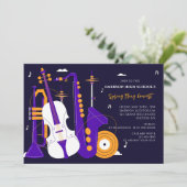 Einladung zu Musikinstrumenten (Stehend Vorderseite)