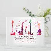 Einladung zu Musikinstrumenten (Stehend Vorderseite)