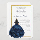 Einladung zu Navy Quinceañera (Vorne/Hinten)