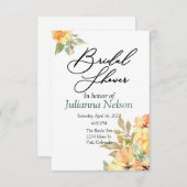 Einladung zu orangefarbenen und gelben Aquarellfar (Vorne/Hinten)