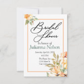 Einladung zu orangefarbenen und gelben Aquarellfar (Vorderseite)