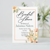 Einladung zu orangefarbenen und gelben Aquarellfar (Stehend Vorderseite)