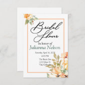 Einladung zu orangefarbenen und gelben Aquarellfar (Vorne/Hinten)