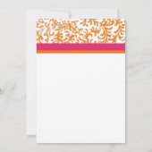 Einladung zu Orangen und Rosa Hochzeiten (Rückseite)