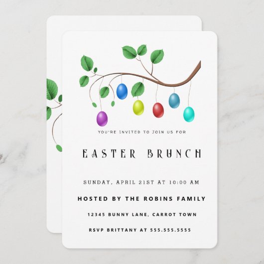 Einladung zu Ostereiern (Vorne/Hinten)