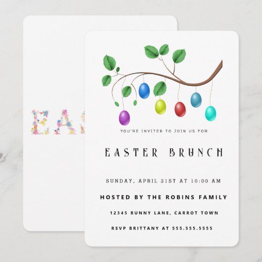 Einladung zu Ostereiern (Vorne/Hinten)