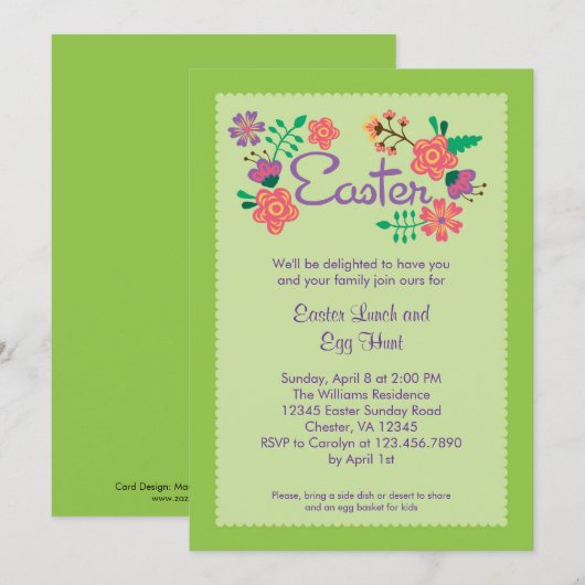 Einladung zu Ostern (Vorne/Hinten)