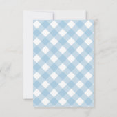 Einladung zu Ostern, Blauer Gingham, Wasserfarbe (Rückseite)