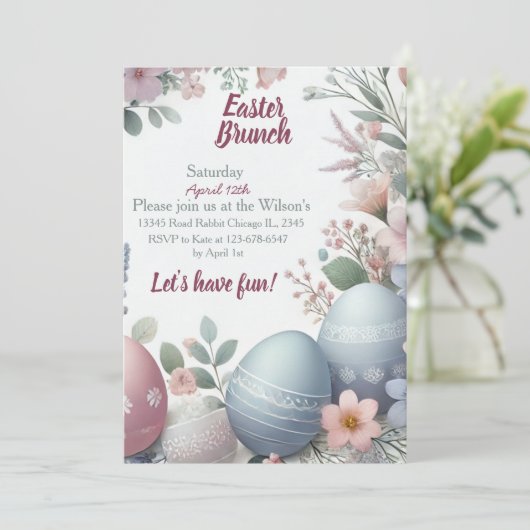 Einladung zu Ostern | Feiern mit Stil (Stehend Vorderseite)