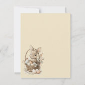 Einladung zu Ostern mit süßem Kaninchen (Rückseite)