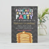 Einladung zu Pancake und Pajamas Geburtstag (Stehend Vorderseite)