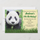 Einladung zu Panda zum Geburtstag (Vorderseite)