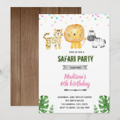 Einladung zu Pastel Safari (Vorne/Hinten)