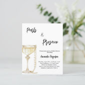 Einladung zu Perlen und Prosecco Bridal (Stehend Vorderseite)