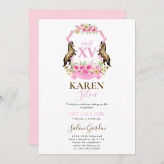 Einladung zu Pferd Quinceanera