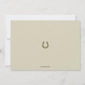 Einladung zu Pferd und Jokey (Rückseite)