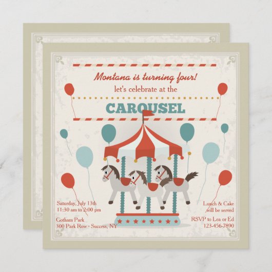 Einladung zu Pferde (Vorne/Hinten)