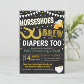 Einladung zu Pferden und Bier-Babydusche (Stehend Vorderseite)