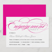 Einladung zu Pink-Script-Engagement (Vorne/Hinten)