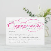 Einladung zu Pink-Script-Engagement (Stehend Vorderseite)