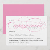 Einladung zu Pink-Script-Engagement (Vorne/Hinten)