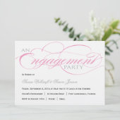 Einladung zu Pink-Script-Engagement (Stehend Vorderseite)