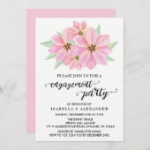 Einladung zu Pink Watercolor Tulips (Vorne/Hinten)