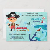 Einladung zu Piraten und Haifischern (Vorderseite)