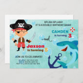 Einladung zu Piraten und Haifischern (Vorne/Hinten)