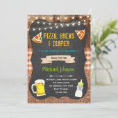Einladung zu Pizza Brews und Diapers (Stehend Vorderseite)