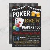 Einladung zu Poke and Beer Baby Shower (Vorne/Hinten)
