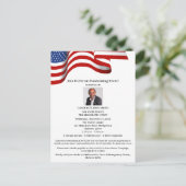 Einladung zu politischen Wahlkämpfen Postkarte (Stehend Vorderseite)