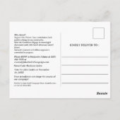 Einladung zu politischen Wahlkämpfen Postkarte (Rückseite)