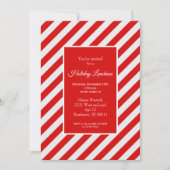 Einladung zu Red Candy Strips und Schneeflocken (Vorderseite)