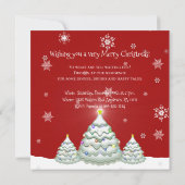 Einladung zu Red Snowy Christmas Tree (Rückseite)