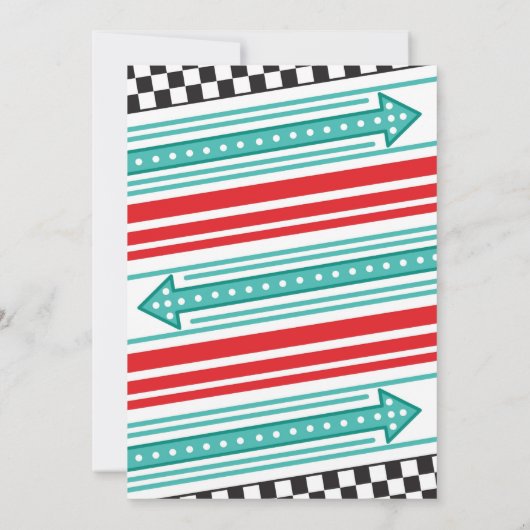 Einladung zu Retro Diner (Rückseite)