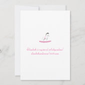 Einladung zu Rosa und Weiß Rocking Horse (Rückseite)