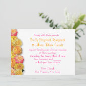 Einladung zu Rosen in Gelb und Rosa (Stehend Vorderseite)