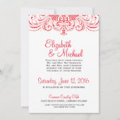 Einladung zu Rot-Weiß-Hochzeiten (Vorderseite)