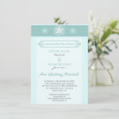Einladung zu Sand Dollar Beach Hochzeit (Stehend Vorderseite)