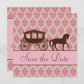 Einladung zu Save the Date Pferden und Beförderung (Vorne/Hinten)