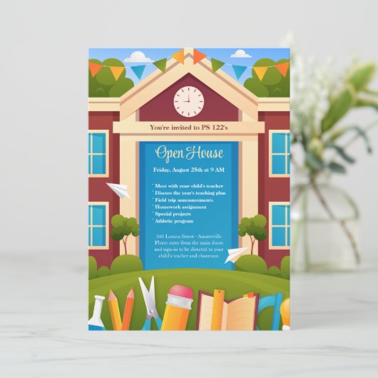 Einladung zu Schultagen (Stehend Vorderseite)