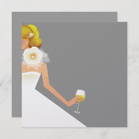 Einladung zu Silber-Brautparty (Vorne/Hinten)